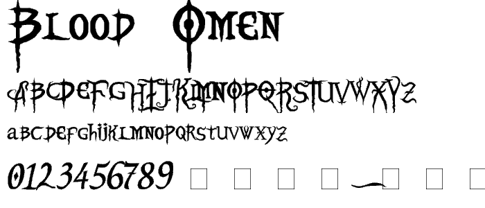 Blood Omen font